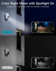 300° Pan Wireless Outdoor Security Camera, No Subscription Free 7-Day Cloud/S…