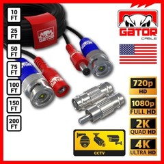 CCTV Cable Camera Security Surveillance BNC Extension Wire Power Video DVR 200FT
