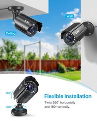 ZOSI 8CH 5MP Lite DVR 1080P Security Camera System 1TB HDD Night Vision Outdoor