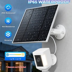 10W Solar Panel Charger for with Micro USB & Type-C DC Port for Security Cameras