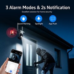 5G Wireless Security IP Camera System With Solar Panel Monitor Night Vision 500G