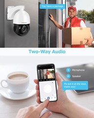 JENNOV 4K 8MP PoE Security Camera PTZ Auto Tracking Outdoor 2-Way Audio 30X Zoom
