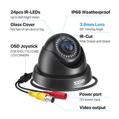 ZOSI HD 1080P 2MP Outdoor Security Cameras Kit for Home Surveillance DVR System