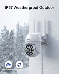ANNKE 5MP Wireless Security Camera PT WiFi Two Way Audio Color Night Vision AI