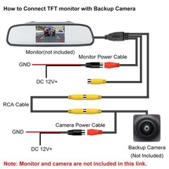 GreenYi 10FT Backup Camera Extension Cable, Upgraded Double-Shielded black