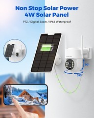 4MP Wireless Home Security Camera System Solar Wifi IP Cameras 10” Monitor NVR