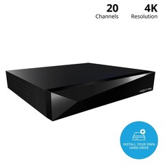 Night Owl DVR-FTD8-16 20-Channel 4K DVR w/16 Wired, 4 Wifi 2TB HD New Open Box