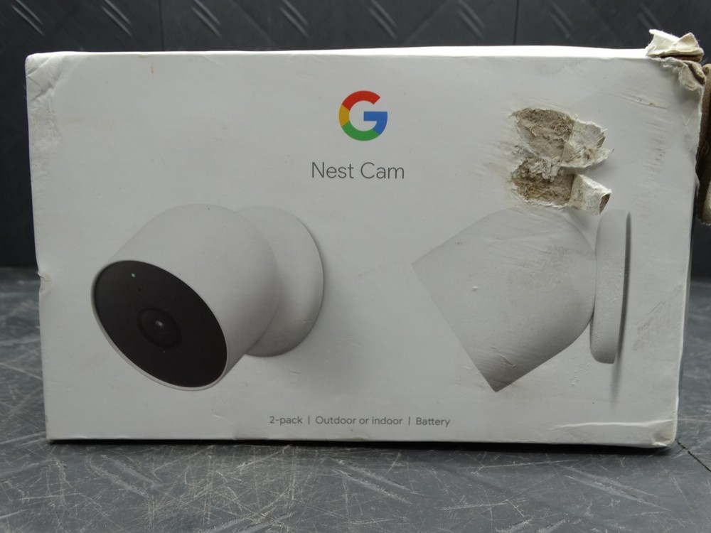 Google Nest Indoor/Outdoor Wireless Smart Security Camera (Battery) 2-Pack