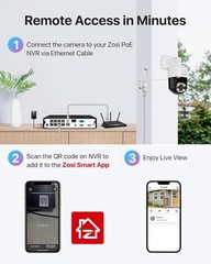 ZOSI 5MP/4K POE Security IP Camera Audio Auto Track Color Night Vision AI Detect