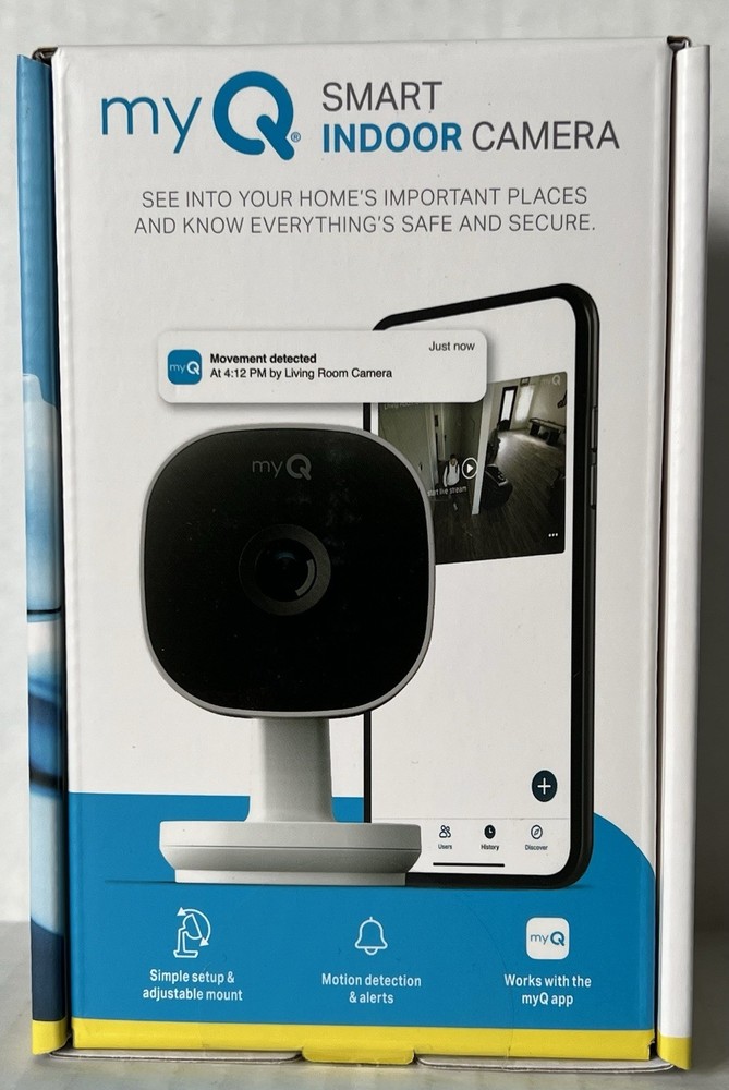 Chamberlain myQ Smart Indoor Home Camera MYQ-C13AXXW Full HD 1080p NEW