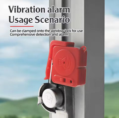 KERUI Wireless Vibration Alarm Sensors 120dB Ultra-Slim Detector Anti-theft
