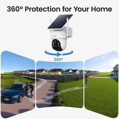 AOSU Solar Security Cameras Outdoor Wireless 4 Cam Kit 2K Night Vision 360 View!
