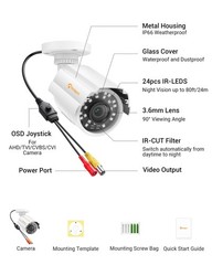 1080P HD Hybrid 4-in-1 Security Camera Outdoor, Night Vision, IP66 Weatherpro…