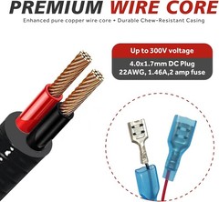 2 Pcs Durable ChewResistant Power Cable for Trail Cameras, Compatible with Ta…
