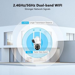 4MP Wireless Security Camera System Outdoor Wifi Dual Lens Security Cameras Home