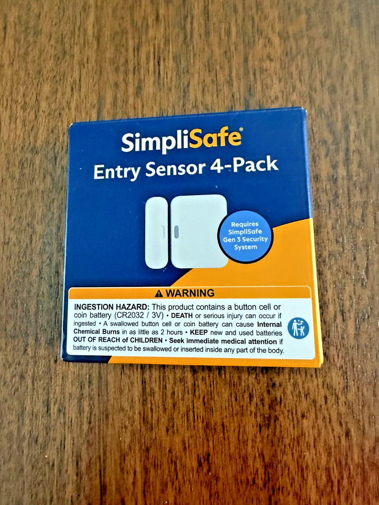 SimpliSafe Entry Sensor 4 Pack Door Window Wireless Contact Gen 3 ES3 White New