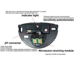 ABS 24.125GHz Human Inductive Motion Microwave Radar Sensor For Automatic Door