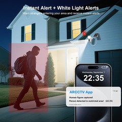 ARCCTV 4MP Solar Security Camera Battery Powered Wireless IP Outdoor Home Audio