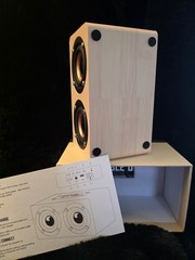 Double Dip Wireless Bluetooth Speaker – ELDB-HS2302 – Natural Wood Look- New