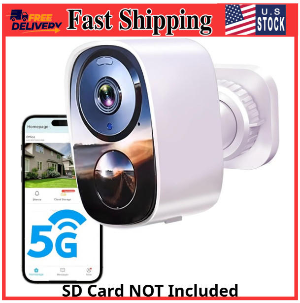 2K Security Cameras Wireless Outdoor Free Cloud Storage Local SD Card Support