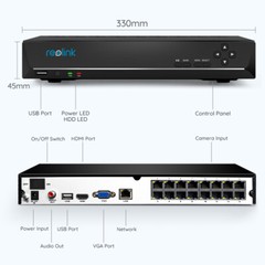 Reolink 8CH NVR 8MP Spotlight PoE Security Camera System Zoom 24/7 Recording