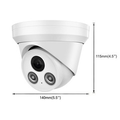VIKYLIN 8MP IR Night Vision Turret IP Camera 4K MIC WDR POE White/Black Optional