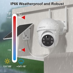 ARCCTV Solar Battery Powered 5G WIFI Security Camera System 4MP Pan Tilt Outdoor