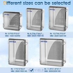 XINYIELE Waterproof Outdoor Project ABS 11″X7.5″X5.5″, Transparent Cover