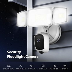 Hardwired Floodlight Camera Outdoor, 5500LM 2K HD Security Camera with Lights…