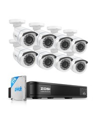 1080P H.265+ Home Security Camera System with AI Human Vehicle Detection, 5MP…