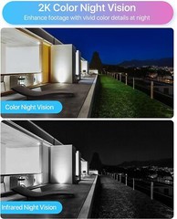 ZOSI 2K 3MP Wireless Security IP Camera Floodlights Auto Tracking AI Detect WiFi