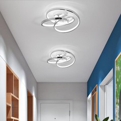 LED Ceiling Light Fixtures,36W Flush Mount Modern Chrome, 6000K