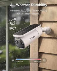 Baseus S2 4K Solar Security Cameras Wireless Outdoor – Radar+PIR Detection