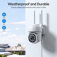 2MP Wireless Security Camera System Outdoor 360° PT 10CH H.265 CCTV Wifi NVR Kit