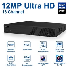 Anpviz 12MP AI 16CH PoE NVR , Support 8MP IP PoE Cameras for Business Recording