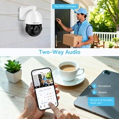 4K 8MP POE Security Camera IP Camera 360° View 2-Way Audio Night Vision