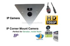 1920 x 1080 HD IP Corner Mount Security Camera 2.8mm Wide Angle Lens, Array LED