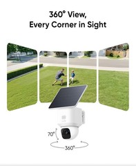 eufy Solar Security Camera Wireless Outdoor PTZ WiFi HD Night Vision Motion Dete