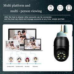 360° 1080P IP E27 Light Bulb Camera Wi-Fi IR Night Smart Home Wireless Security