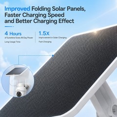 ANRAN Wireless Solar Security Camera System 360° PTZ 5MP WIFI Outdoor Audio Cams