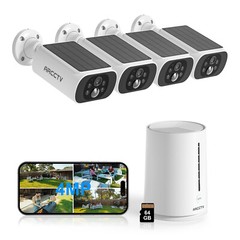 ARCCTV 4MP Wireless Security Camera System WIFI Outdoor Solar Battery 2 Way Talk