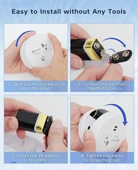1 Pack Water Leak Detectors, 100dB Water Sensor Alarms Flood Detector for Bas…