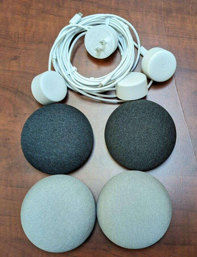 Google Home Mini Smart Assistant – Mix Color 4 PK