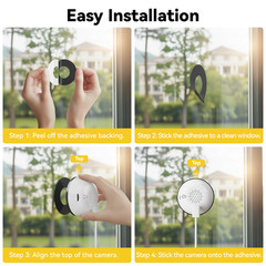 boykeep 4MP Window Camera 5G WIFI Security Camera System Color Night Vision