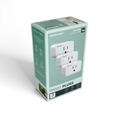 Merkury Innovations Smart WiFi Plug 3 Pack 15A 1800W Outlets Alexa Google White