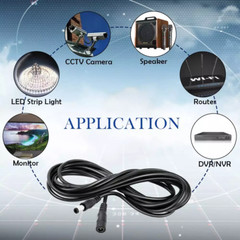 16ft DC Power Extension Cable 5.5mm x 2.1mm Male Female Cord 18AWG 12V 24V 10A