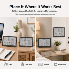 Kylendar 7″ Customizable E-Ink Business Calendar, Real-Time Finance Dashboard V2