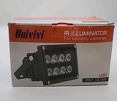 Univivi U8R IR Illuminator for Security Cameras 850nm 8 LED 90 Degree Wide Angle