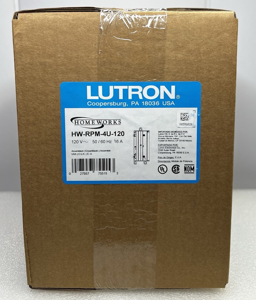 New Lutron HW-RPM-4U-120 Remote Dimming Module 120V