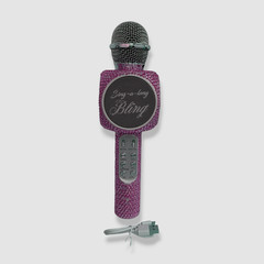 $55 Wireless Express Sing-along Pink Bling Karaoke Microphone Bluetooth Speaker